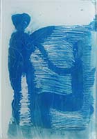 Hinterglas, 1981, Zwei Figuren, 14 x 20 cm
